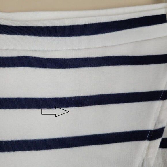 Lovers + Friends Size S Temptations Striped Skirt Navy Blue White - Picture 8 of 12